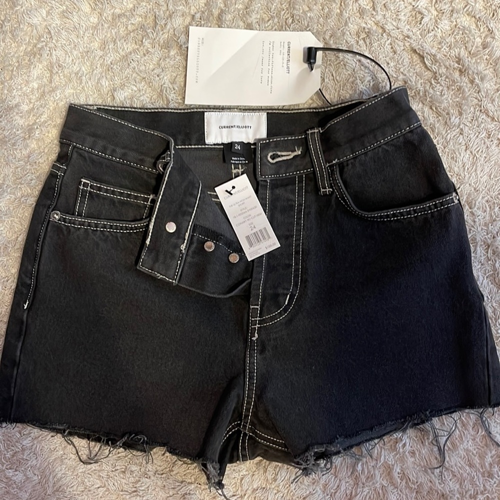 Current/Elliott Ultra High Waist Short Size 24 NWT